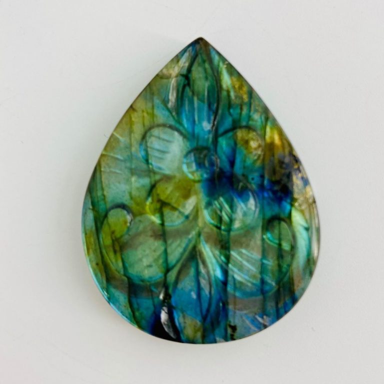 Labradorite Floral Carved "Pick Your Own" Cabochon - Image 5