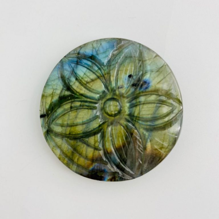 Labradorite Floral Carved "Pick Your Own" Cabochon - Image 4