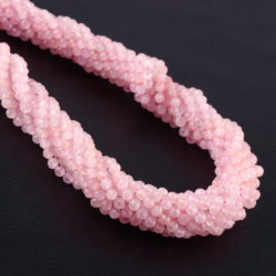 Rose Quartz Micro Faceted Rounds Beads Approx 2mm 32cm Strand