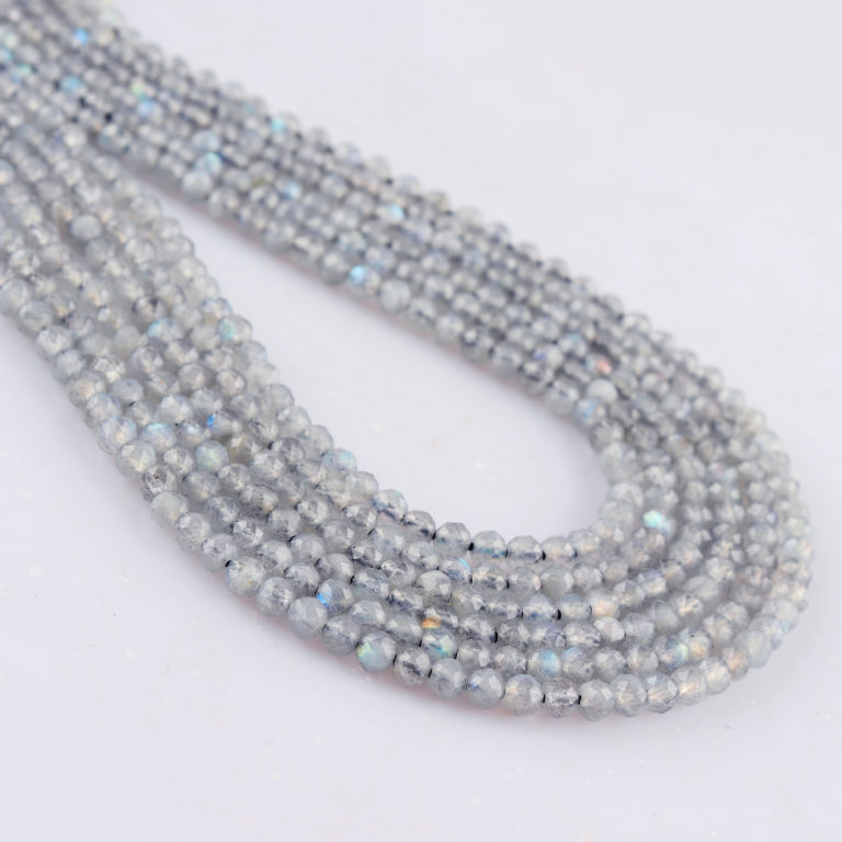 Labradorite Micro Faceted Rounds Beads Approx 2mm 32cm Strand - Image 3