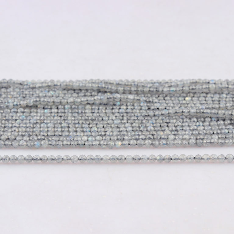 Labradorite Micro Faceted Rounds Beads Approx 2mm 32cm Strand - Image 2