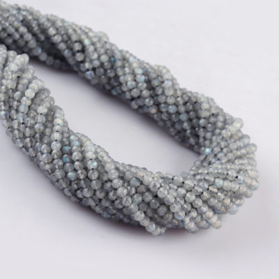 Labradorite Micro Faceted Rounds Beads Approx 2mm 32cm Strand