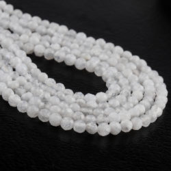 White Agate Micro Faceted Rounds Beads Approx 2mm 32cm Strand