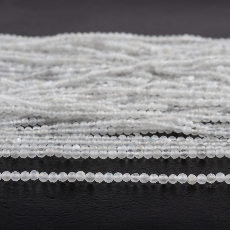 Rainbow Moonstone Micro Faceted Rounds Beads Approx 2mm 32cm Strand - Image 2