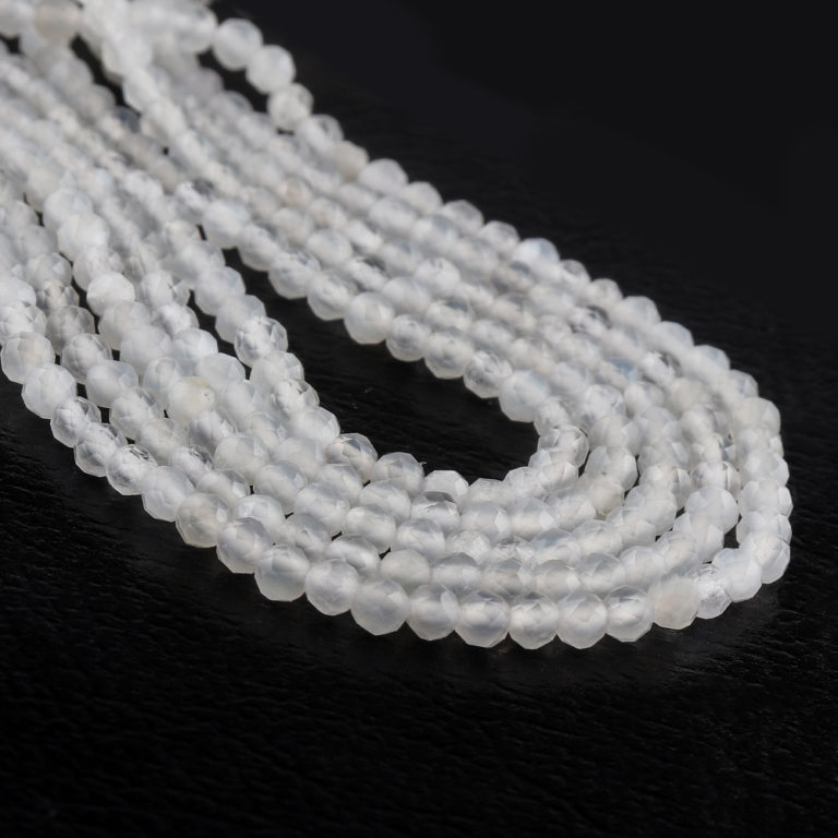 Rainbow Moonstone Micro Faceted Rounds Beads Approx 2mm 32cm Strand - Image 3