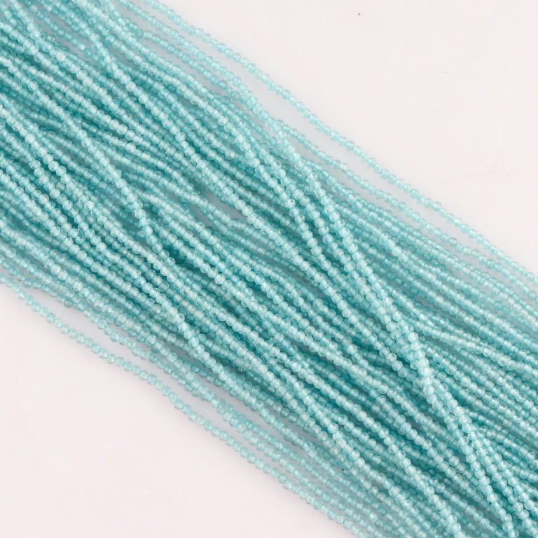 Blue Apatite Micro Faceted Rounds Beads Approx 2mm 32cm Strand - Image 4
