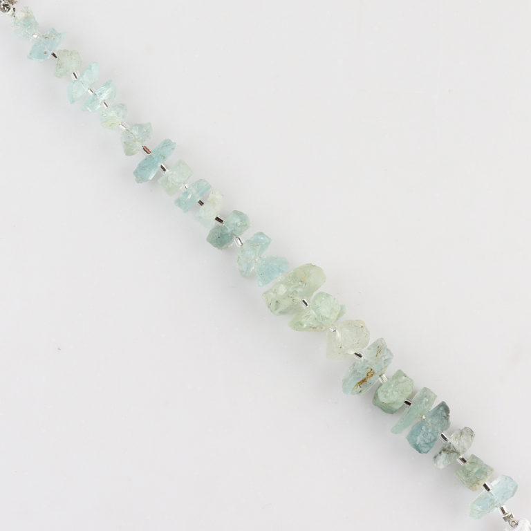 Aquamarine Centre Drilled Raw Nuggets Approx 10 - 15mm Beads 8 - 12 Pieces Per Strand - Image 4