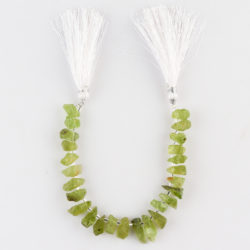 Peridot Centre Drilled Raw Nuggets Approx 15 - 20mm Beads 6 - 10 Pieces Per Strand