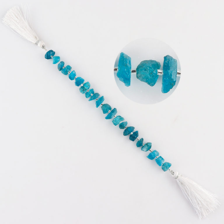 Neon Apatite Centre Drilled Raw Nuggets Approx 10 - 15mm Beads 8 - 12 Pieces Per Strand - Image 3