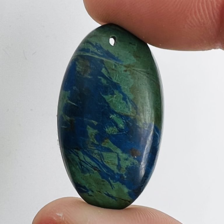 Azurite Top Drilled Cabochons Approx 25 - 30mm with 0.8mm Drill Hole - Image 6