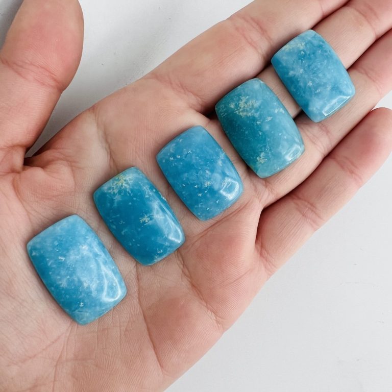 Hemimorphite Rectangle Cabochons Approx 25 - 30mm - Image 2