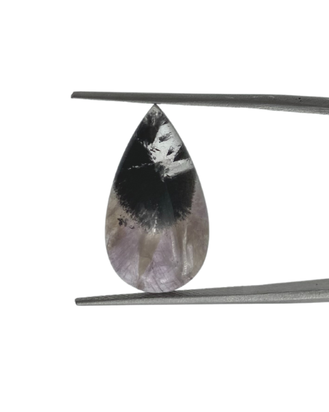 Trapiche Amethyst Pear-Shaped Cabochon Approx 24 x 12mm