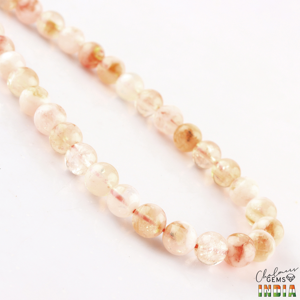 Citrine Smooth Round 8mm Beads INDIA
