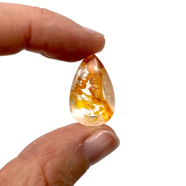 Top Quality Hematoid Quartz Cabochon Approx 22 x 19 x 6mm