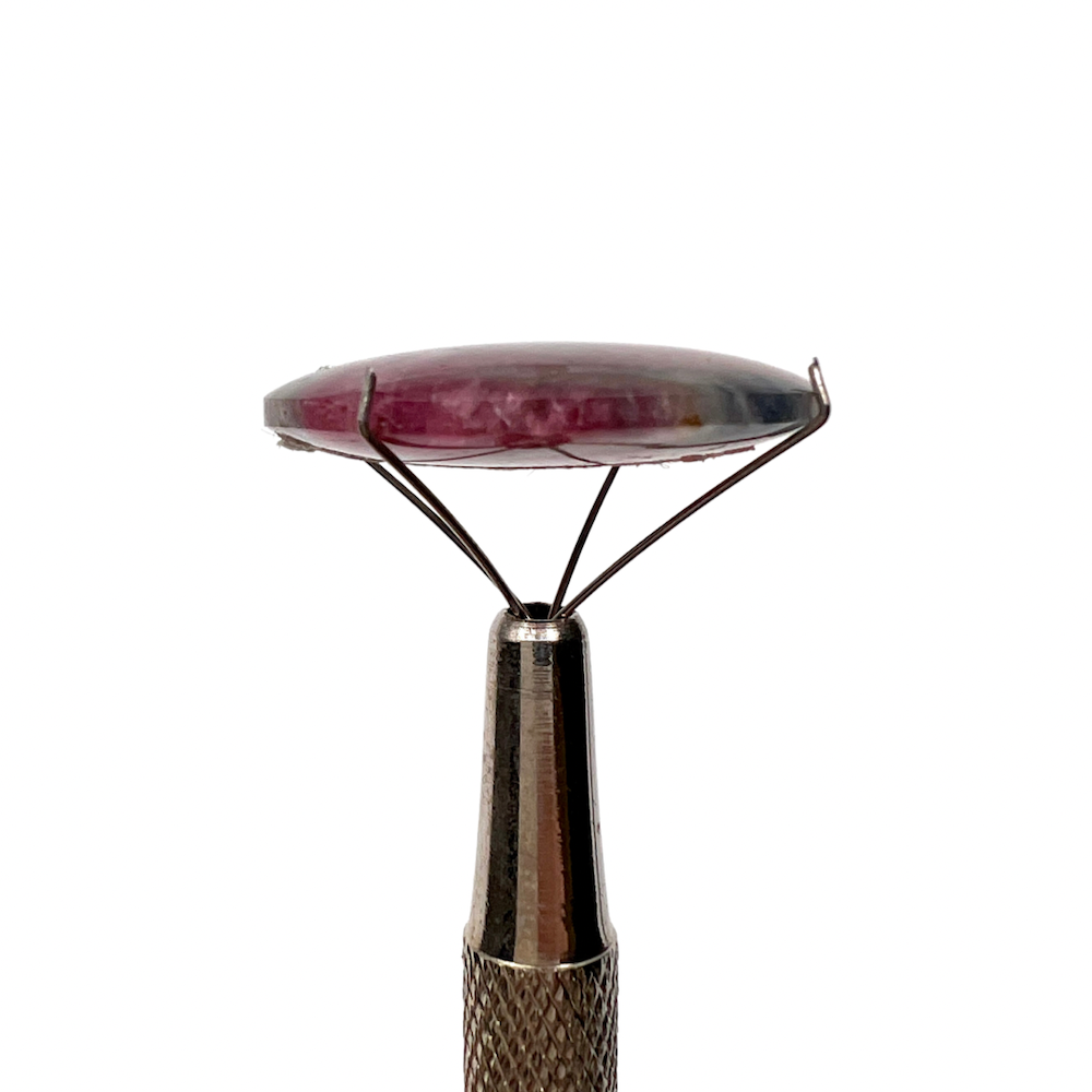 Top Quality Rubellite in Quartz Puffy Disc Approx 25 x 5mm - Image 4