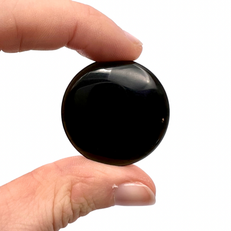 Black Obsidian Scrying Mirror Approx 3cm