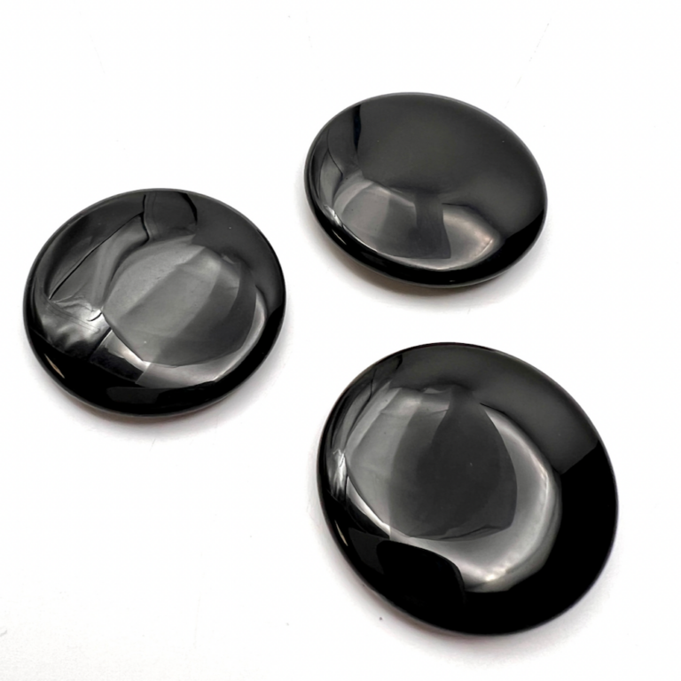 Black Obsidian Scrying Mirror Approx 3cm - Image 2