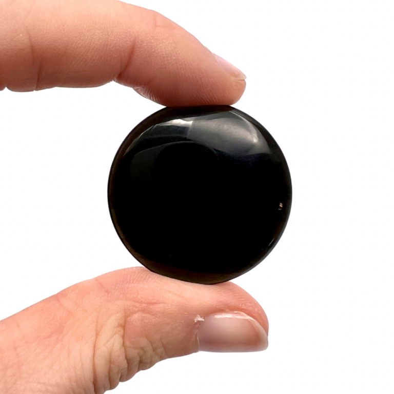 Black Obsidian Scrying Mirror Approx 3cm - Image 4