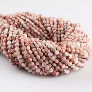 Red Wave Jasper Micro Faceted Coin Beads Approx 4mm 32cm Strand
