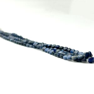 4mm Lapis Lazuli Beads - Micro Faceted Coin Gemstone Strand (32cm)