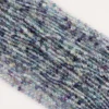 Multi Fluorite Micro Faceted Coin Beads Approx 4mm 32cm Strand - Image 3