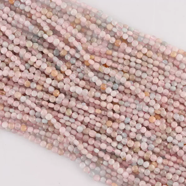 Multi Beryl Micro Faceted Coin Beads Approx 4mm 32cm Strand - Image 3