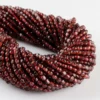 Red Garnet Micro Faceted Coin Beads Approx 4mm 32cm Strand