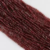 Red Garnet Micro Faceted Coin Beads Approx 4mm 32cm Strand - Image 3