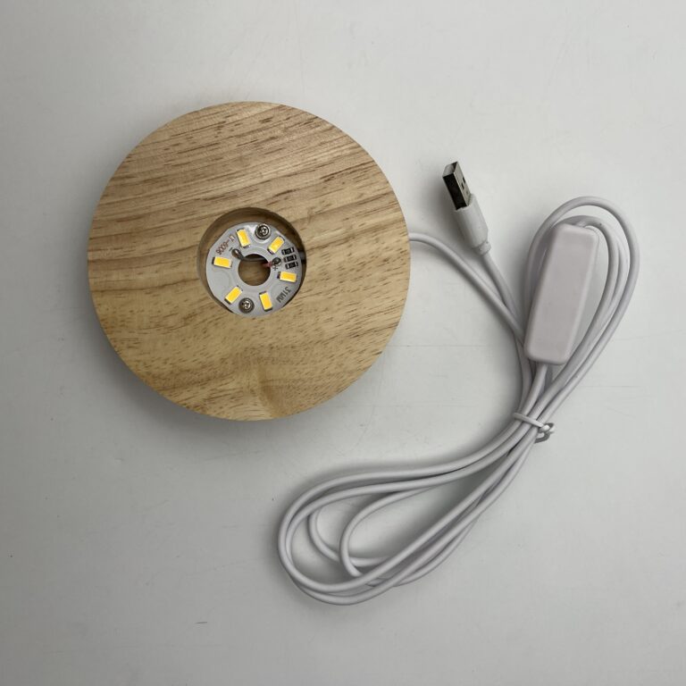 Round LED Light With USB Connector For Crystal Lighting 10cm - Image 3