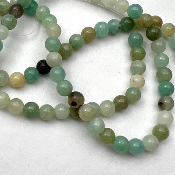 Mixed Amazonite Smooth Round Approx 4mm Beads Approx 38cm Strand