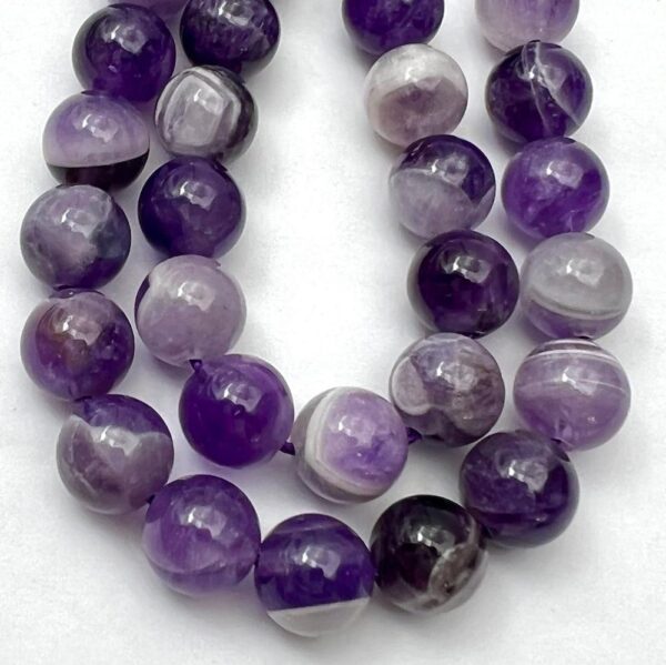 Sage Amethyst Smooth Round Approx 8mm Beads Approx 38cm Strand