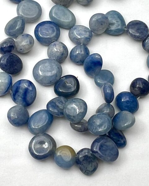 Blue Aventurine Top Drilled Nuggets Approx 8 -15mm 38cm Strand