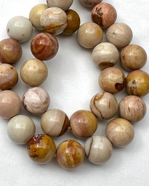 South African Agate Smooth Round Approx 8mm Beads Approx 38cm Strand