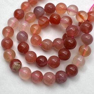8mm Yanyuan Agate Beads - Smooth Round Gemstone Strand (38cm)