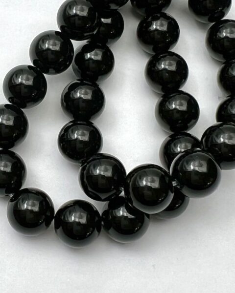 Black Obsidian Smooth Round Approx 10mm Beads Approx 38cm Strand