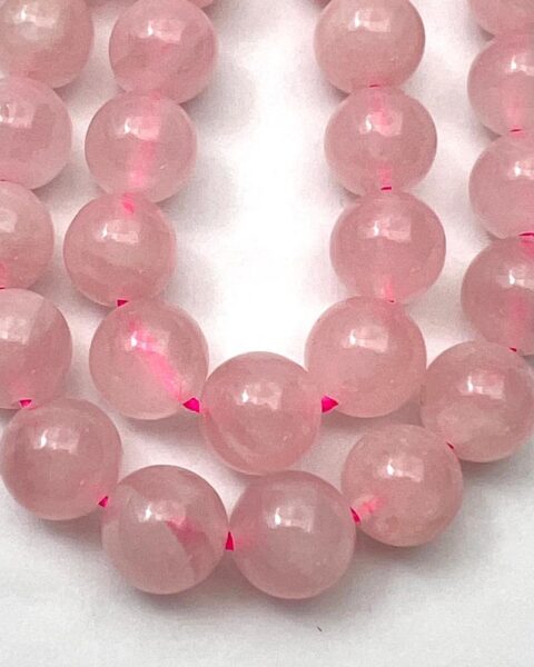 Rose Quartz Smooth Round Approx 8mm Beads Approx 38cm Strand