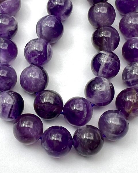 Sage Amethyst Smooth Round Approx 10mm Beads Approx 38cm Strand