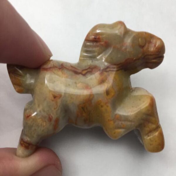 Crazy Lace Agate Horse Approx 5.5 x 2cm