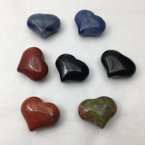 Black Obsidian Agate Mini Heart Approx 2.5cm 1pc - Image 4