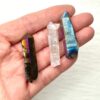Aura Quartz Points 3 colours Approx 15 - 40mm 3pcs