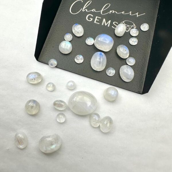 Rainbow Moonstone Mini Cabochons Mixed Size & Shape 30ct Pack - Image 2