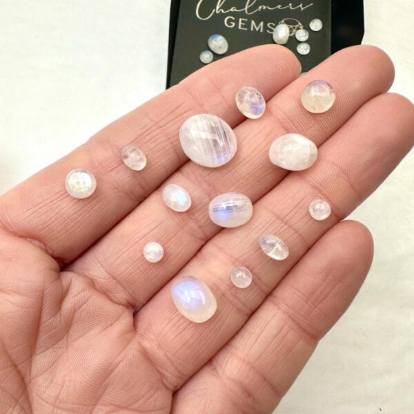 Rainbow Moonstone Mini Cabochons Mixed Size & Shape 30ct Pack