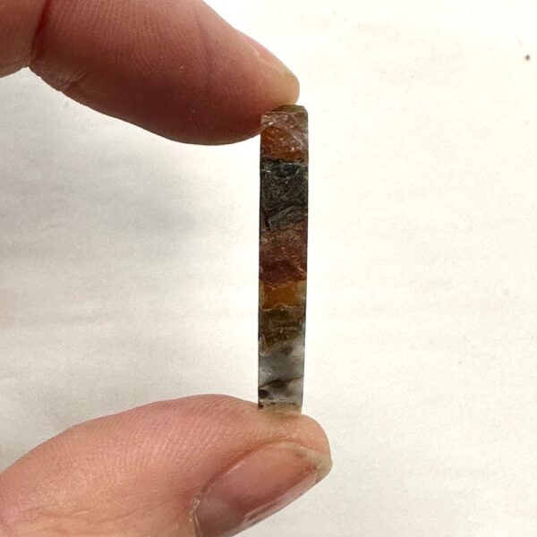 Agate Druzy Slice Approx 2 - 3.5cm Top Drilled with 2mm Drill Hole 2pcs - Image 2