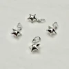 Sterling Silver Star Charm Approx 6 x 6.5mm 4 Piece Pack - Image 2