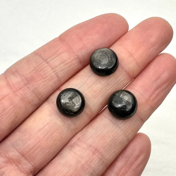 Hypersthene Round Cabochons Approx 10mm 3pcs