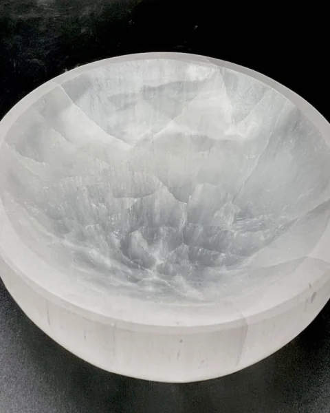 Selenite Round Bowl Approx 14cm