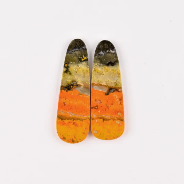 Bumblebee Jasper Mixed Shape Cabochon Pair Drilled Approx 20-30mm