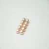Freshwater Cultured Pink Button Pearl Approx 7.5 - 8mm Half Drilled 5 Pairs