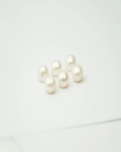 Freshwater Cultured Cream Button Pearl Approx 8 - 8.5mm Half Drilled 3 Pairs