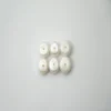 Freshwater Cultured Cream Button Pearl Approx 9 - 9.5mm Half Drilled 3 Pairs - Image 2